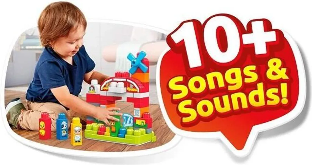 Ferme Musicale Interactive Mega Bloks - 46 blocs avec sons d'animaux - 9