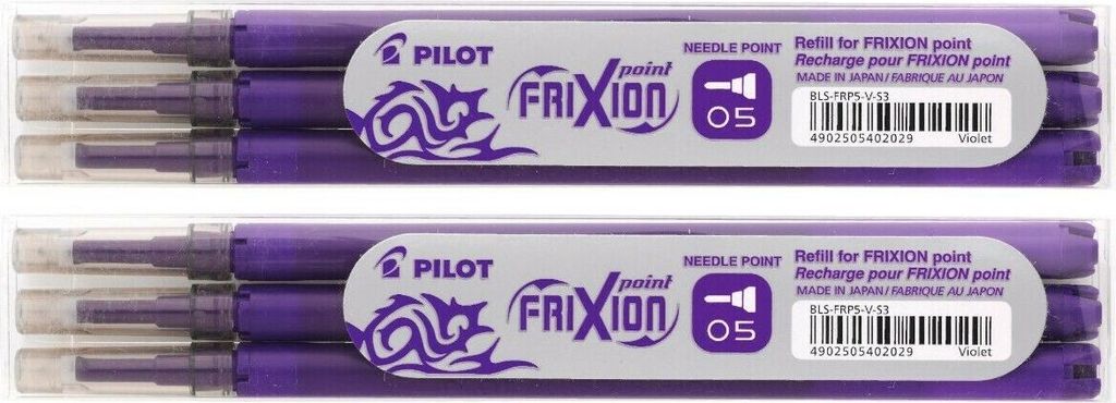 Pilot FriXion Point Ersatzminen 0.5 violett - 6er-Set