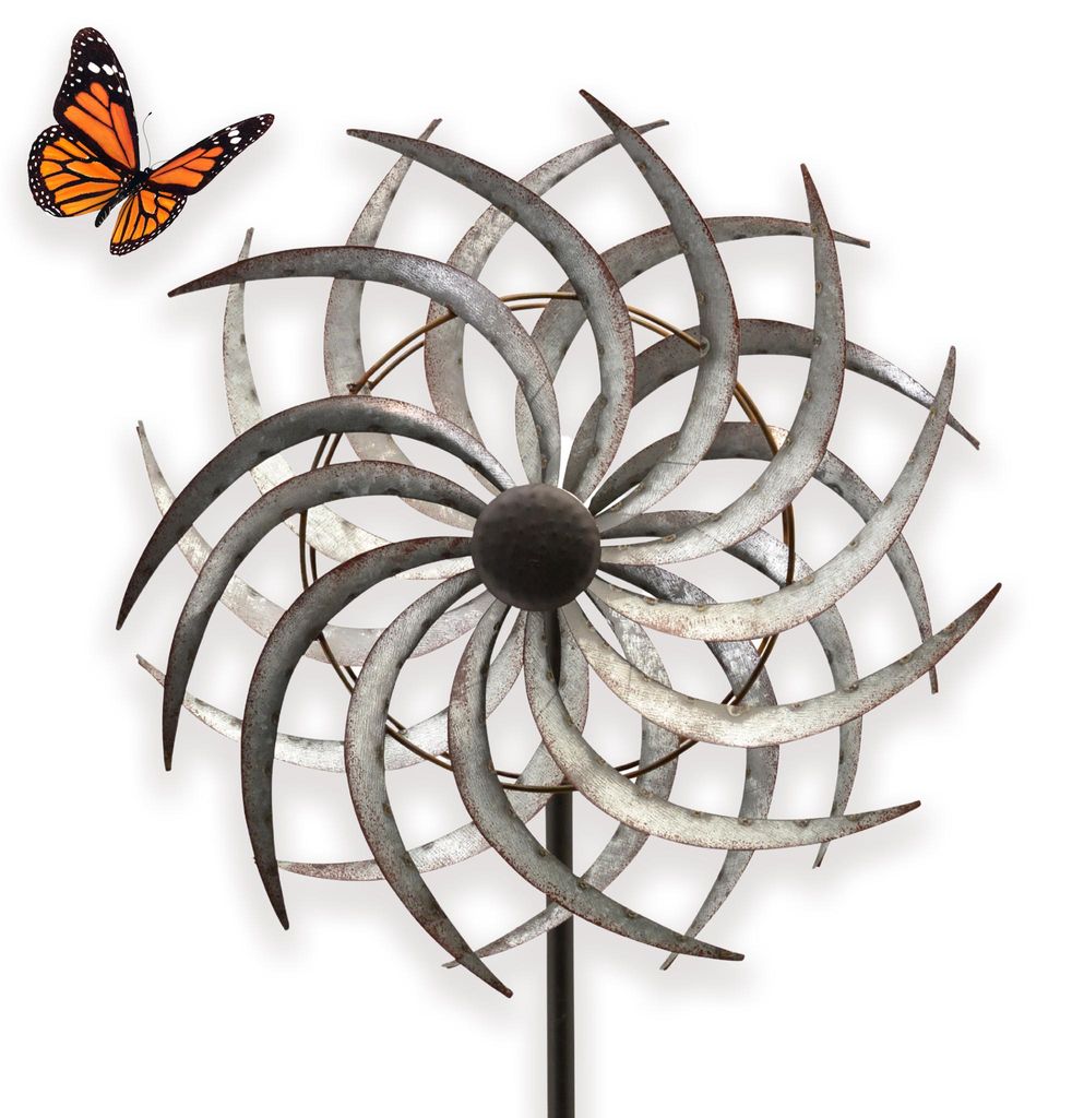 Gartendeko Windrad in 150 cm, wetterfester Gartenstecker in Produktbild 