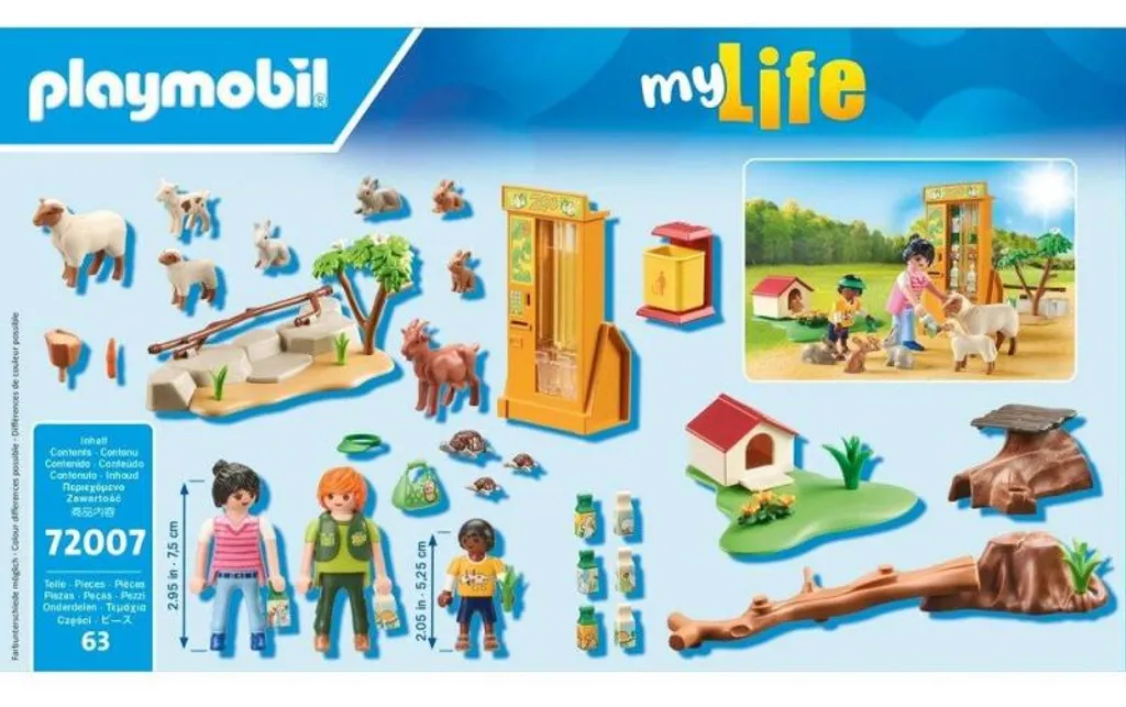Mini Zoo PLAYMOBIL 72007 avec Enclos Modulable et Petits Animaux