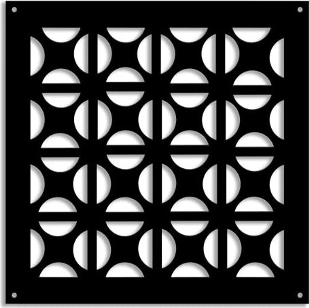 Pannello PVC Traforato 73x73 ROUND CROSS | Decorazione Parete Economica