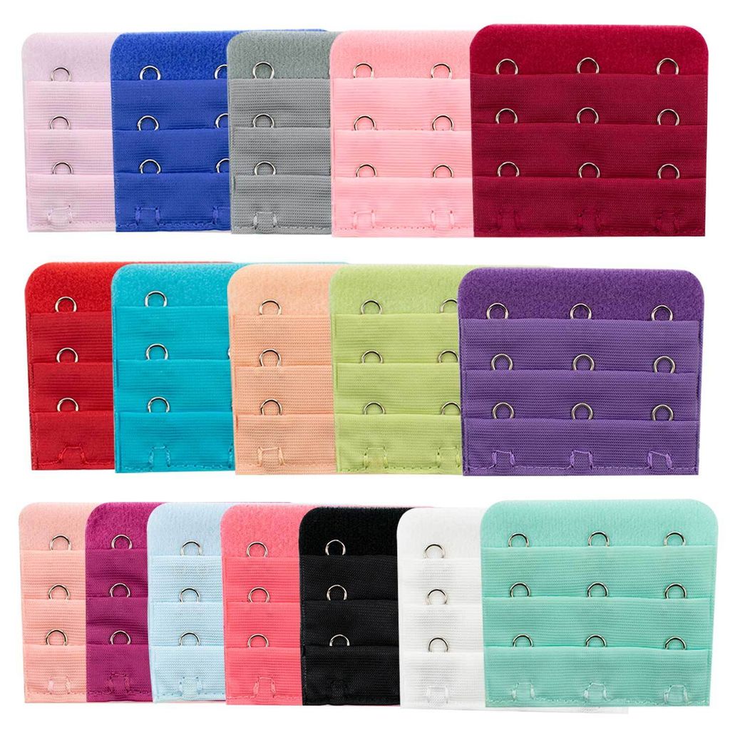 TRIXES 18-teiliges BH-Verlängerungsset für Damen, 3 Haken, 3-reihige Verlängerung, weich, flexibel und bequem