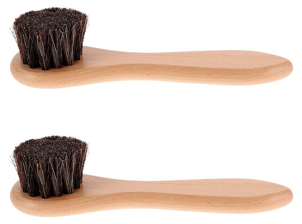 2er Set Haustier Badebürste mit weichen Borsten und Holzgriff, sanfte Reinigungsbürste für Kaninchen, Meerschweinchen und Hamster