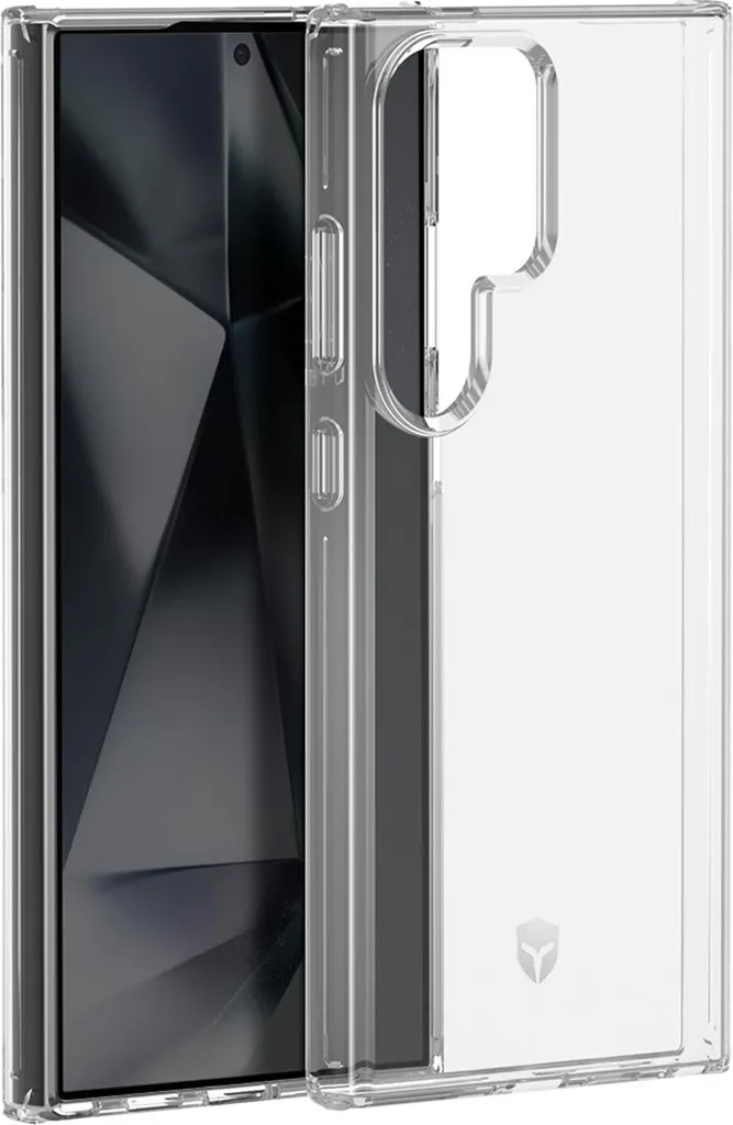 Force Case, custodia protettiva per Galaxy S24 ULTRA rinforzata con inserti 3D FEEL Tryax System, trasparente