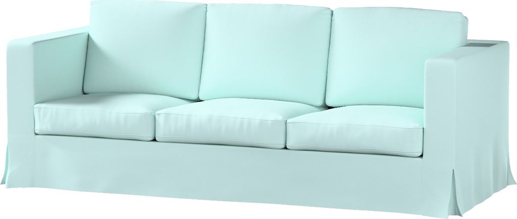 Dekoria Bezug für Karlanda 3-Sitzer Sofa nicht ausklappbar, lang, hellblau, Bezug für Sofa Karlanda 3-lang