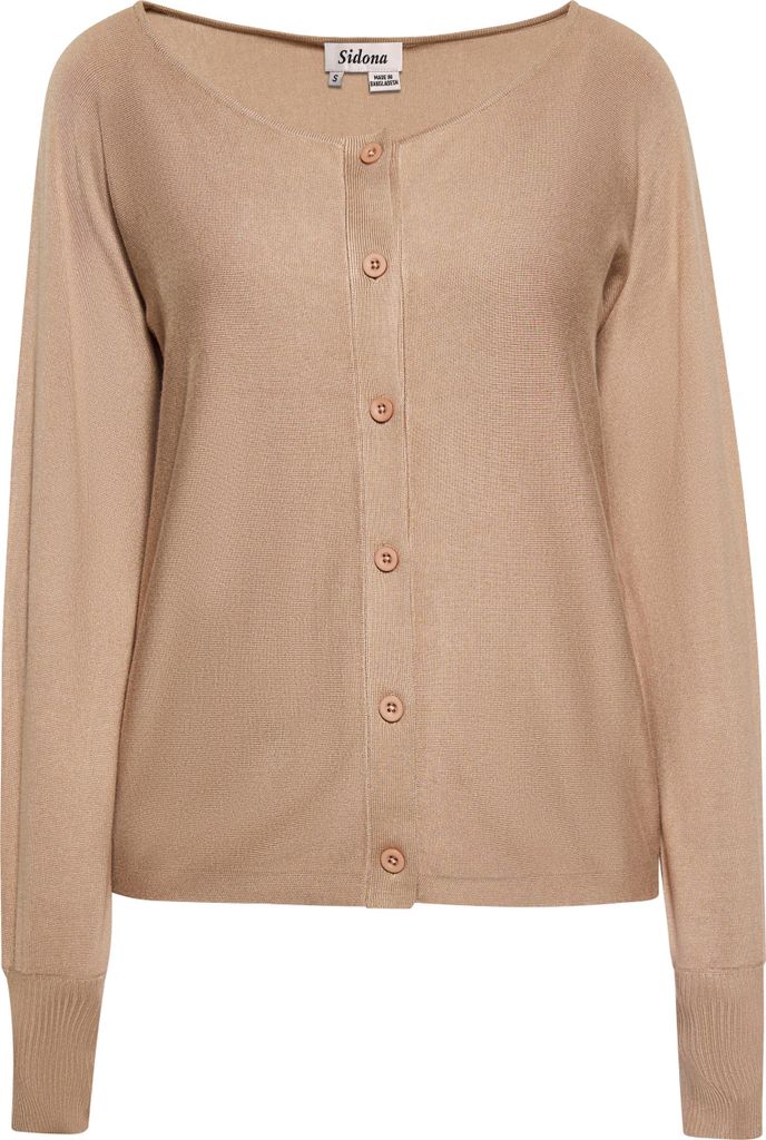 SIDONA damen strickjacke - taupe, XL