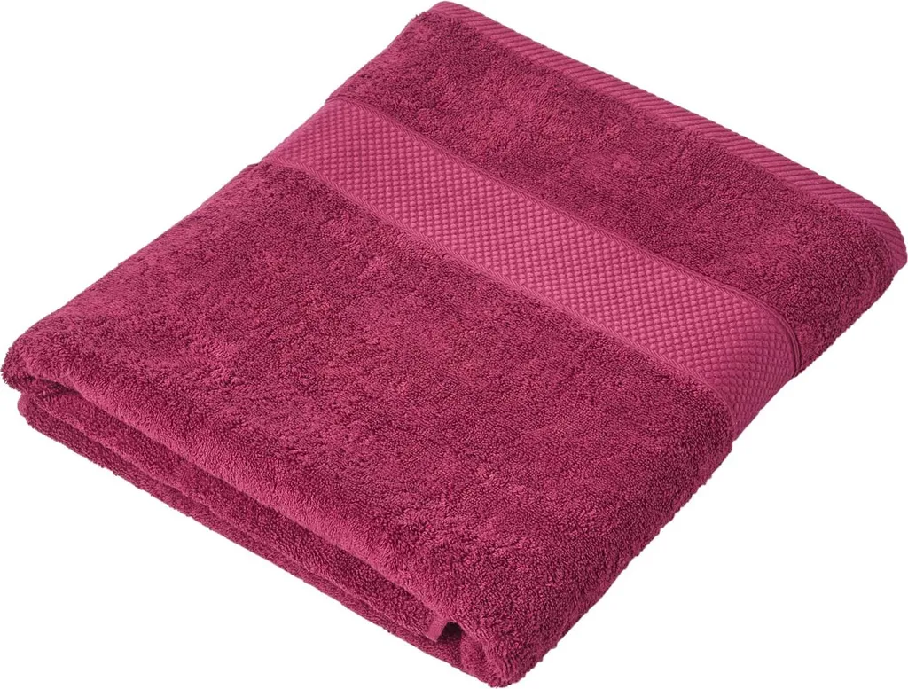Telo Bagno Grande 100x150 Homescapes 500g Cotone Turco Rosso Scuro