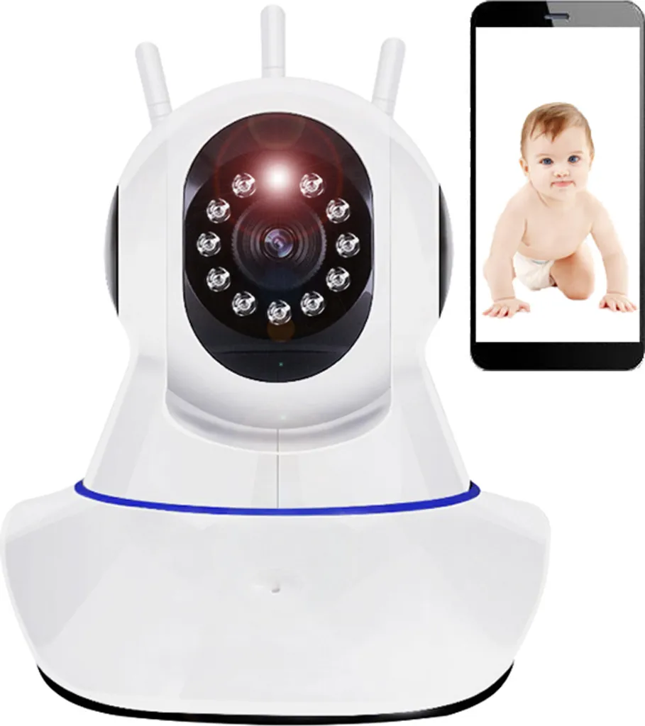 Caméra WiFi Retoo Caméra de Sécurité IP Sans Fil 355°/90° Vision Nocturne