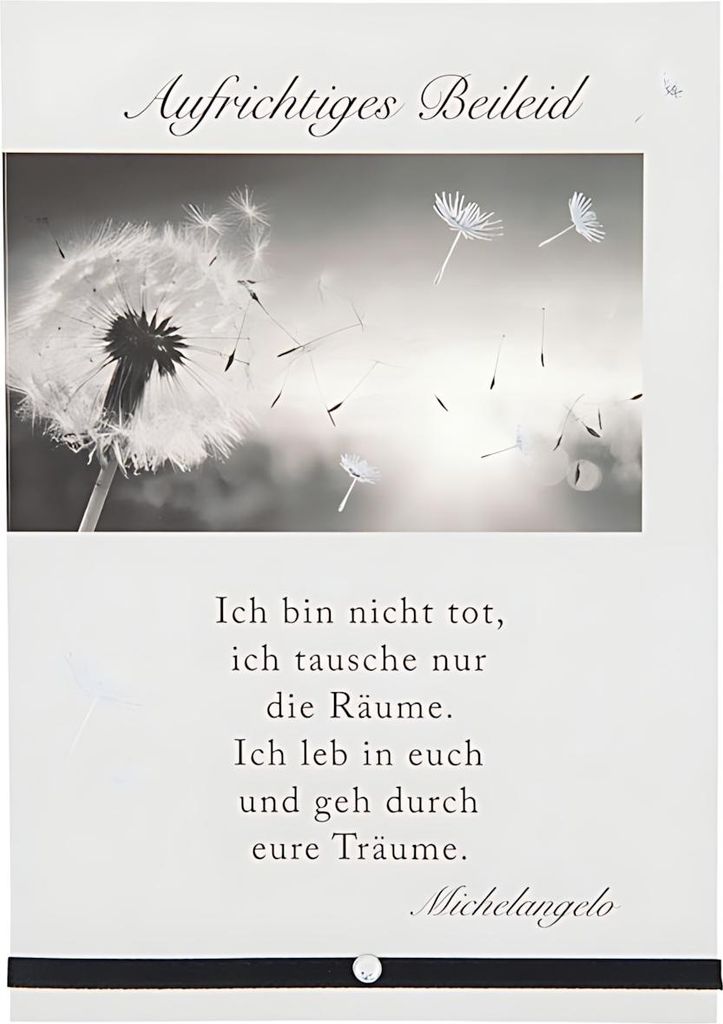 Depesche Trauerkarten Sortierung : Aufrichtiges Beileid! Ich bin nicht... Trauerkarten Sortierung : Aufrichtiges Beileid! Ich bin nicht...