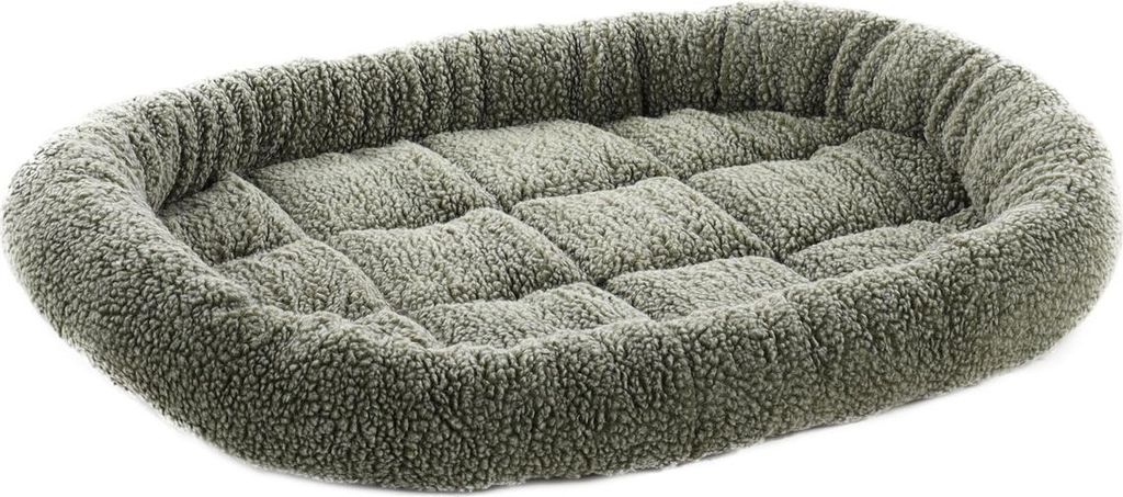 Flamingo Kissen Sherpa oval braun, Maße: 80 x 58 x 8 cm