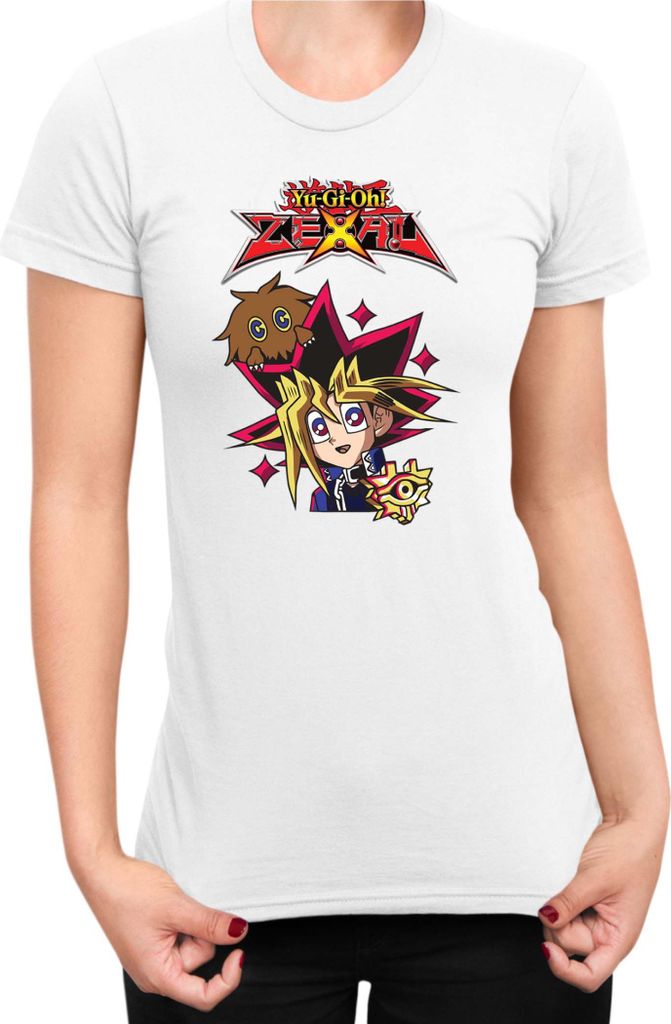 Damen T-Shirt Japan Manga Anime Comics Yu Gi 021, Lady 2XL / Weiß