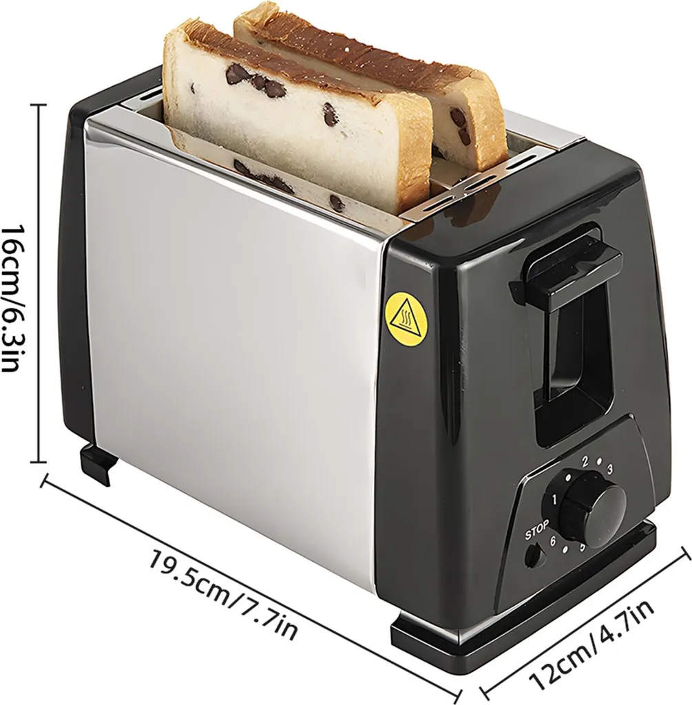 Grille-pain intelligent en acier inox 6 niveaux de dorage personnalisés