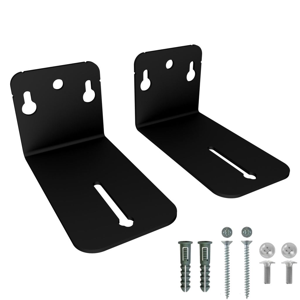 Metall Wandhalterung für SAMSUNG Soundbar, Lautsprecher Wandhalterung, Halterung Wandmontage, Wandhalter, Schwarz, 20 kg