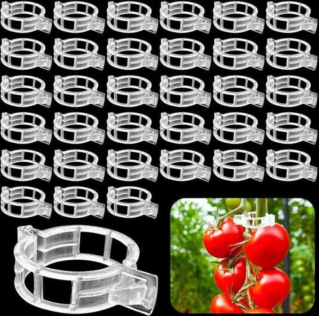 Attaches pour tomates en plastique - Lot de 300 pièces pour tuteurage