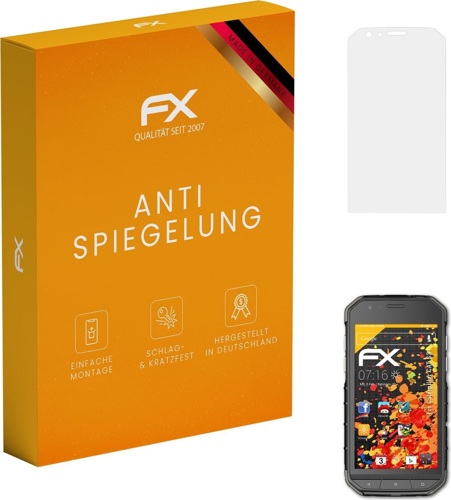 atFoliX FX-Antireflex 3x Schutzfolie kompatibel mit Caterpillar CAT S31 Displayfolie