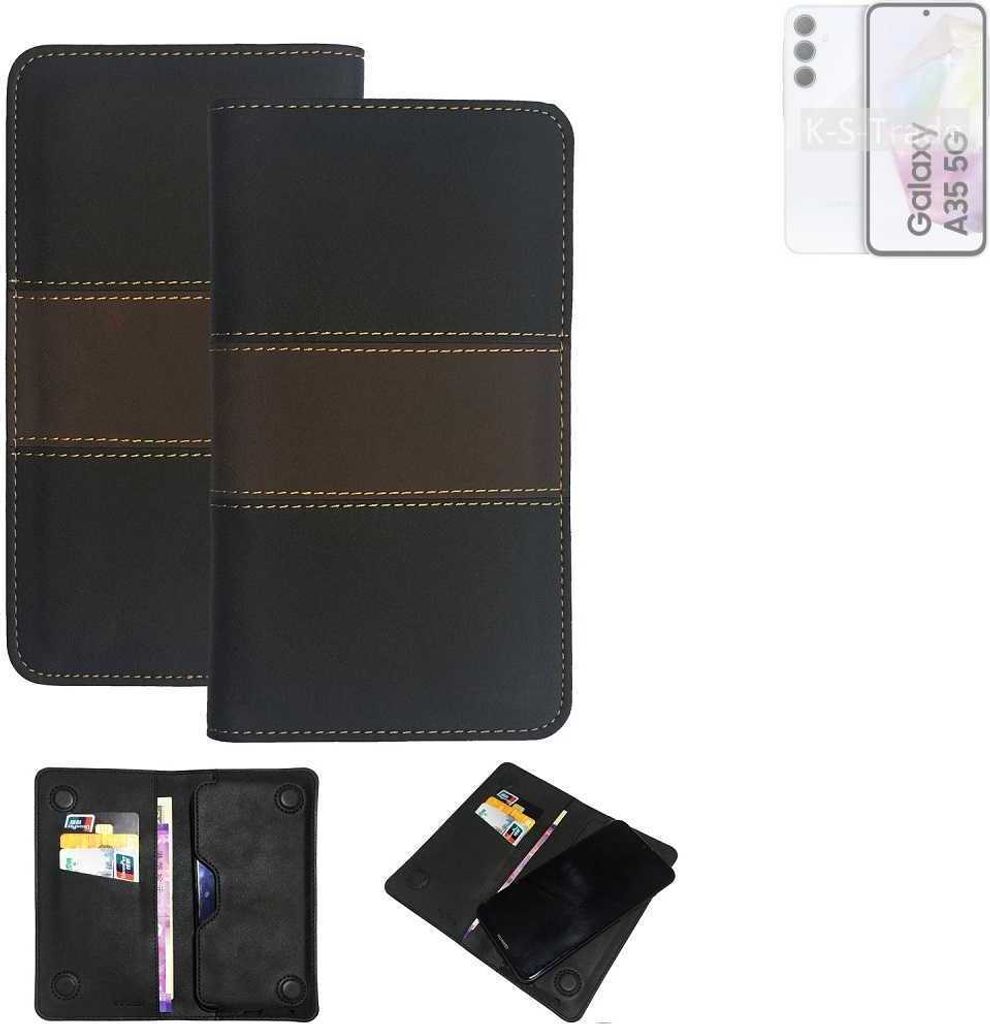 K-S-Trade Hülle Handyhülle kompatibel mit Samsung Galaxy A35 5G Schutzhülle Walletcase Bookstyle Tasche Schutz Case Handytasche Wallet Cover