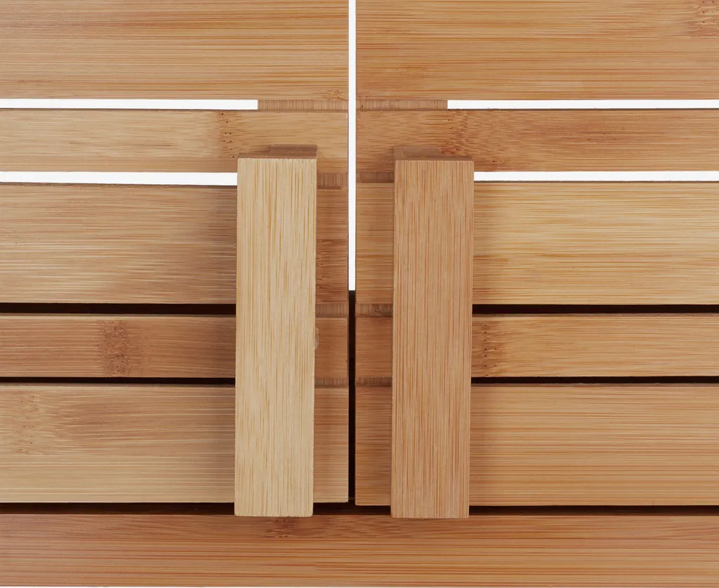 Armoire murale en bambou Relaxdays - Meuble de rangement compact
