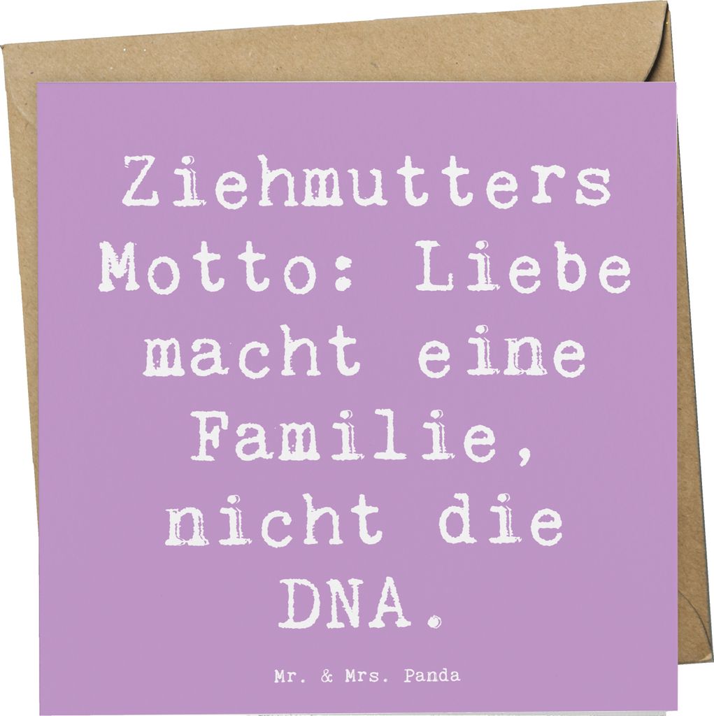 Mr. & Mrs. Panda faltkarte Spruch Ziehmutter Liebe - Produktbild 