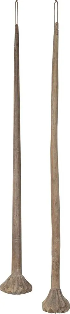 Statue décorative verticale Home ESPRIT en bois naturel 130 cm