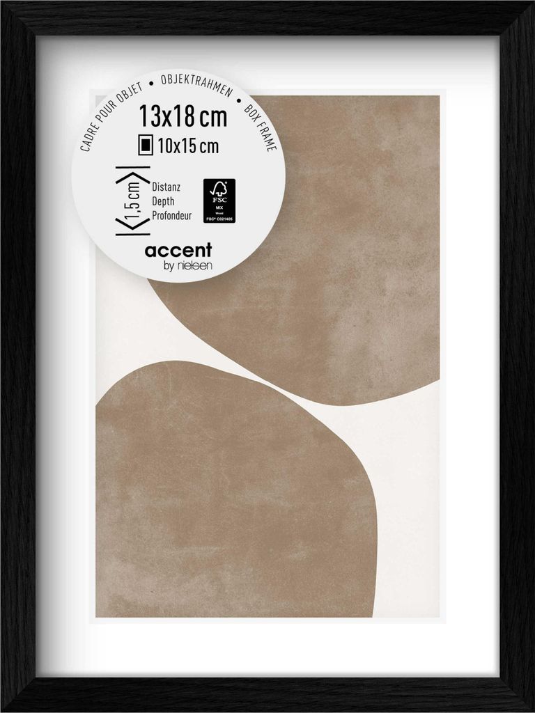 accent by nielsen Holz Bilderrahmen Aura, 13x18 cm, Schwarz