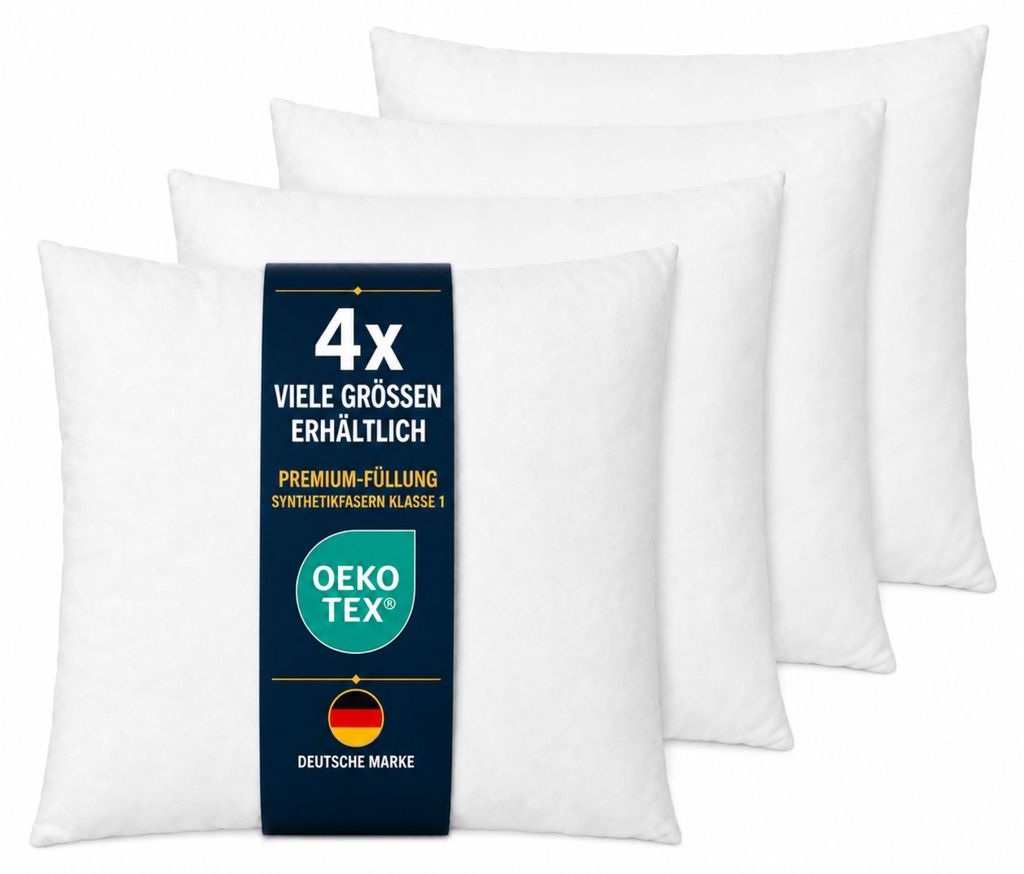 Füllkissen 45x45 cm 4er-Pack – Premium Innenkissen mit Produktbild 