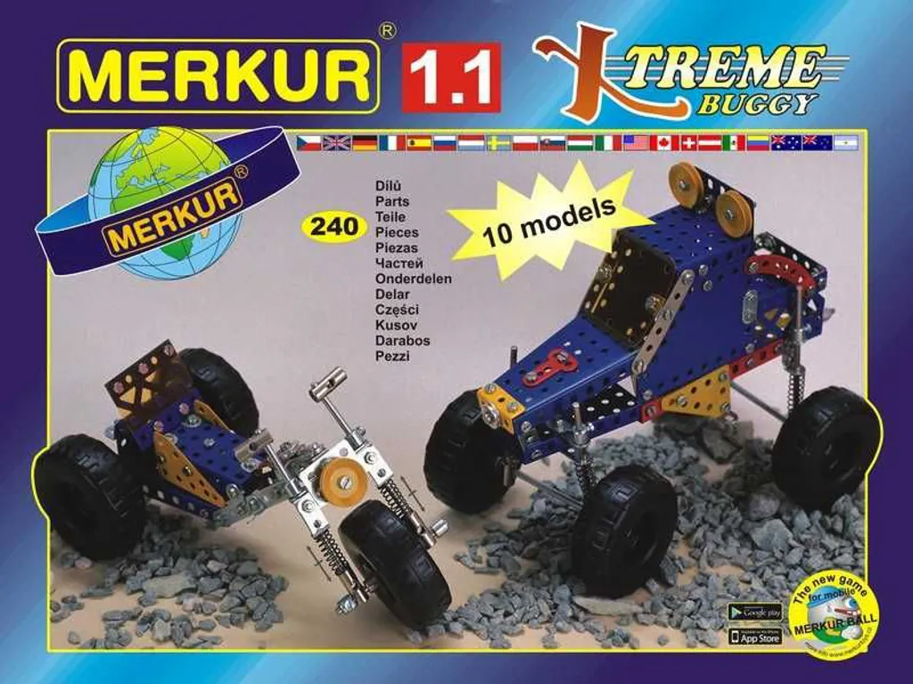 Construisez 10 Modèles Réels avec le Set MERKUR 1.1 Métal 240pcs
