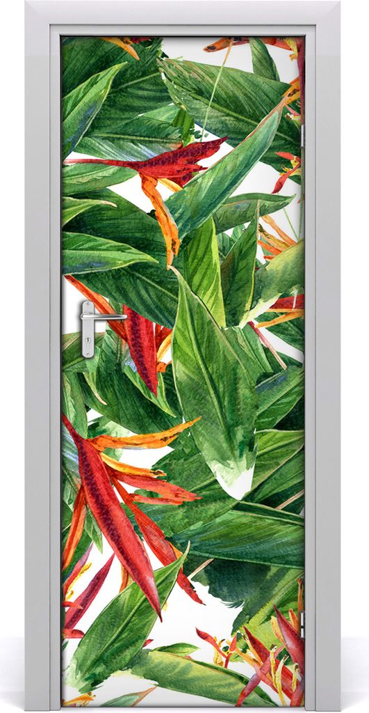 Tulup Türaufkleber 75x205 cm Dekorative Aufkleber Selbstklebend Wasserdichte Tapete Abnehmbar Schlafzimmer Wohnzimmer Wohnkultur - Strelitzia reginae