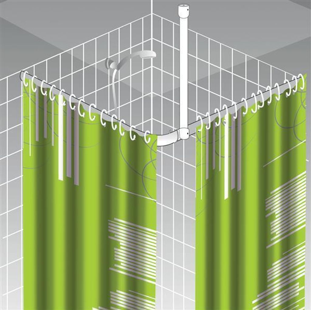 MSV binario per tenda doccia a soffitto 60 cm alluminio Immagine del prodotto 