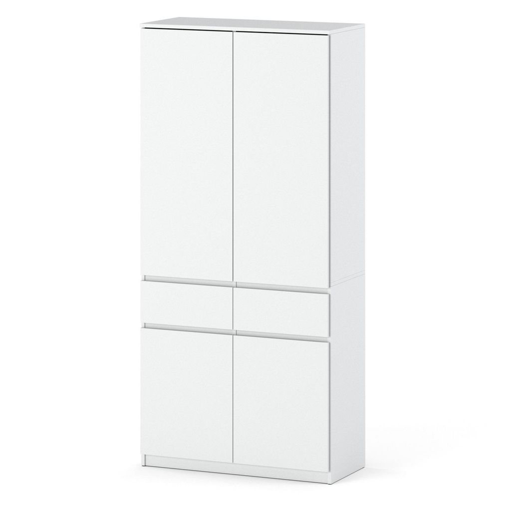 Szafa AGA 100 cm Biała Matowa Garderoba Modułowa 4 Drzwi 2 Zdjęcie produktu 