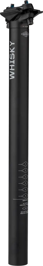 Tige de selle de vélo de route Whisky No.7 31.6mm déport zéro noir mat