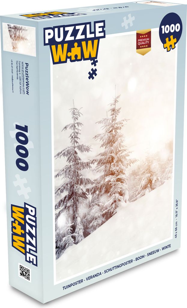 MuchoWow Puzzle 1000 Teile Baum - Schnee - Winter - Spielzeug - Alt und Jung - Spiele - Puzzeln