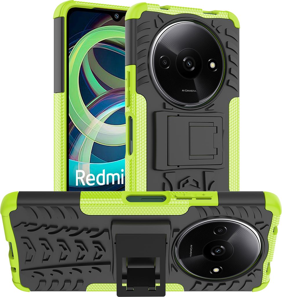 Hülle für Xiaomi Redmi A3 Handyhülle Handy Tasche Case Cover Schale TPU Bumper in Grün