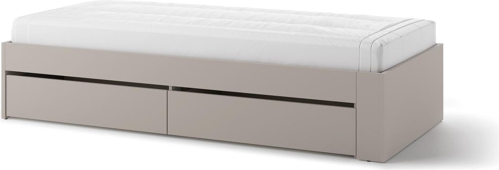 Furniture24 Bett Woow Wo-12 Bettgestelle 90X200 Cm (Ohne Matratze) Jugendbett - Grau