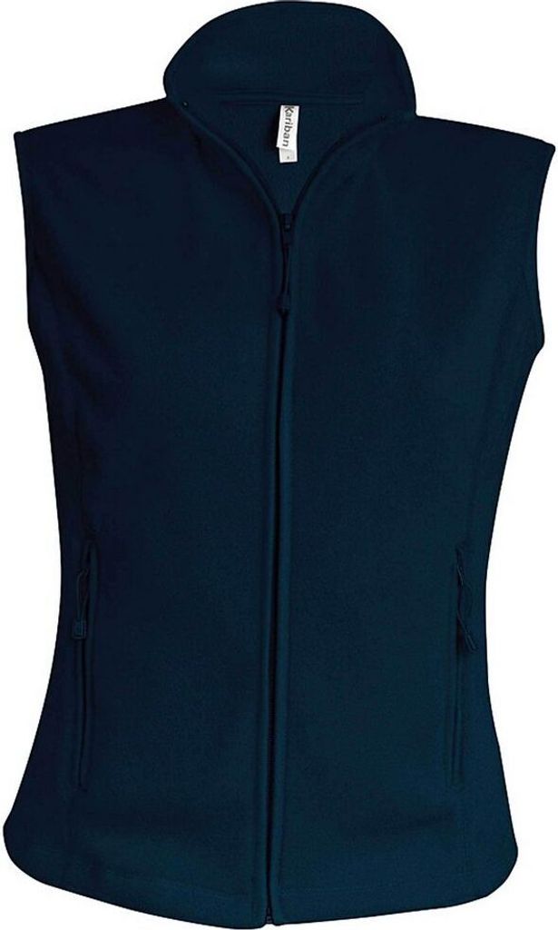 Kariban Damen Fleece Jacke Weste Micro Fleece-Weste Bodywarmer Fleece, Größe:4XL, Farbe:Deep Blue