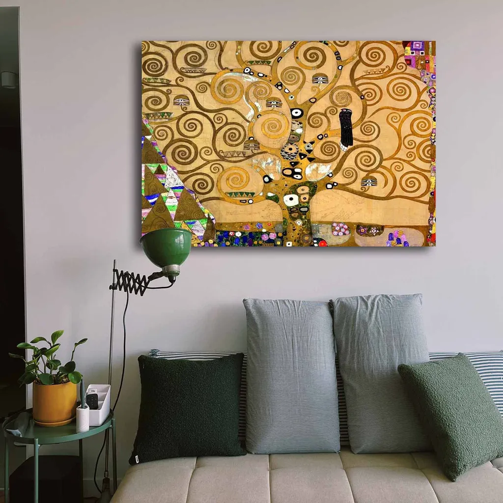 Wallity Klimt 70x100: Quadro su Tela Moderno per Arredo d'Interni