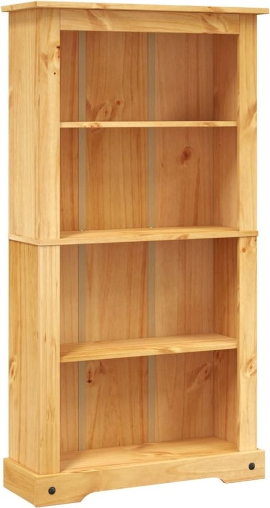 Bücherschrank 4 Fächer Mexiko-Stil Kiefernholz 80x29x150 cm