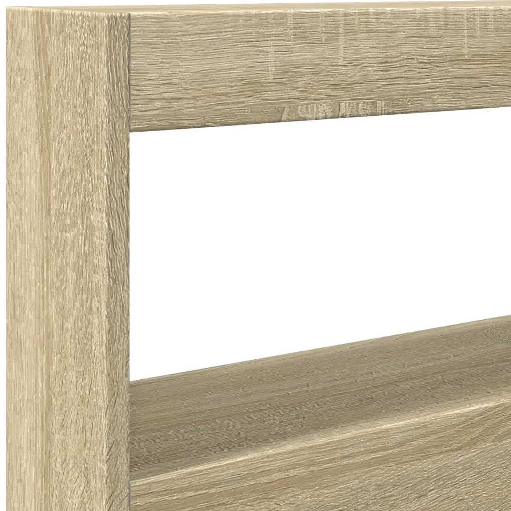 Testiera Letto SECOLI Con LED RGB E Scomparti – Design Moderno, Contenitore E Luci Smart, Rovere Sonoma 220x16,5x103,5 Cm