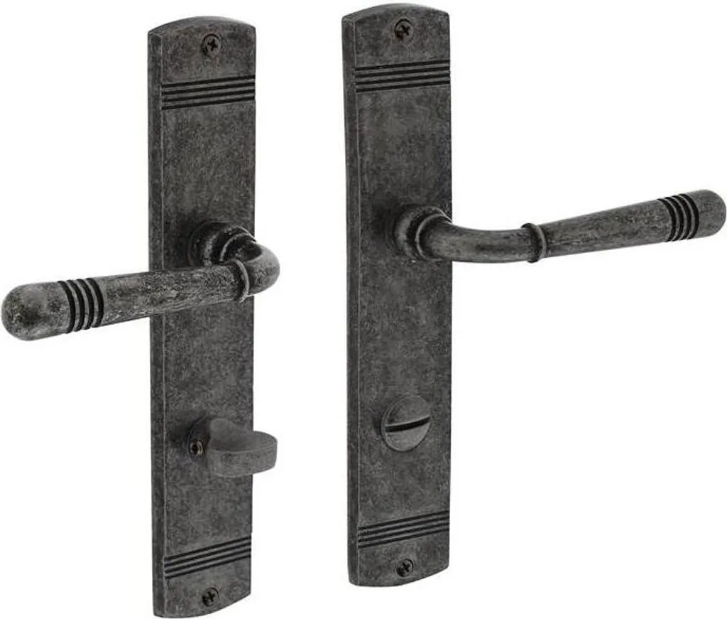 Garniture Helena Intersteel Zamak F77 Gris WC 72mm DIN L/R - Qualité Pro