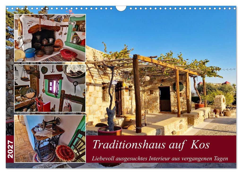 Traditionshaus auf Kos (Wandkalender 2027 DIN A3 quer), CALVENDO Monatskalender