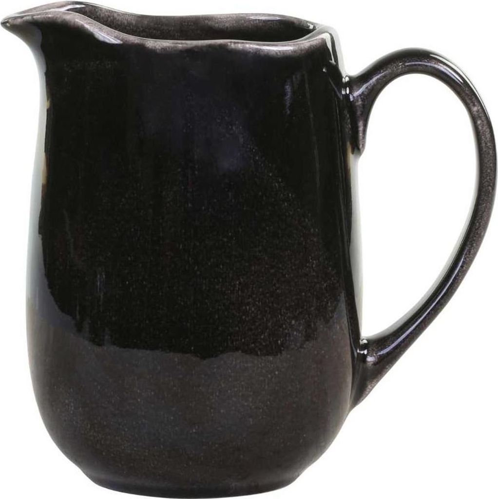 Chic Antique Kanne CALAIS Schwarz 1 Liter Keramik Krug Geschirr Karaffe
