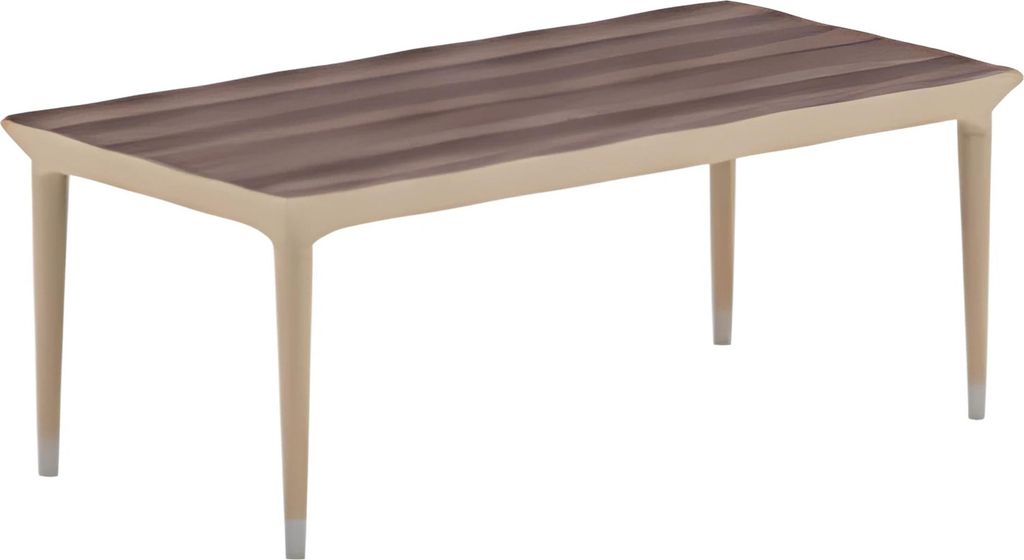 Couchtisch Modern Beige Braun Holzoptik Elegante Beine für Wohnzimmer Design