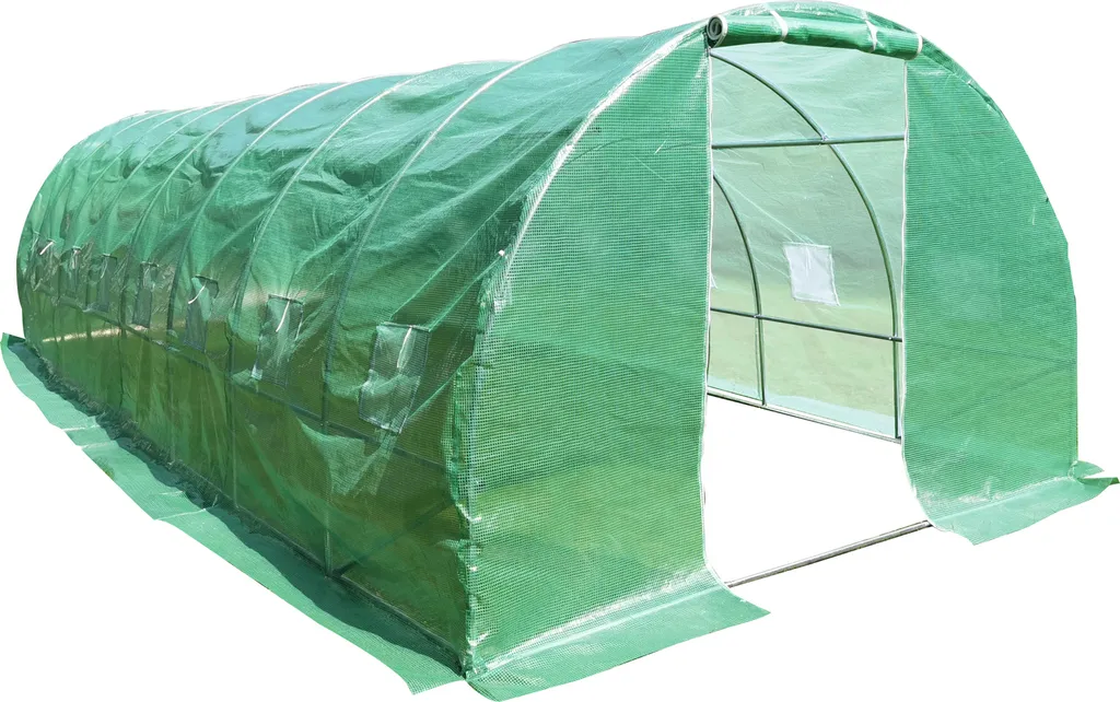 Serre tunnel 8m anti-UV et vent pour protéger vos fruits et légumes