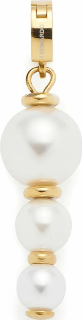 Leonardo Jewels ciondolo Boa Clip&Mix oro, ciondolo per gioielli, ciondolo per collana, acciaio inossidabile, perla, 024424