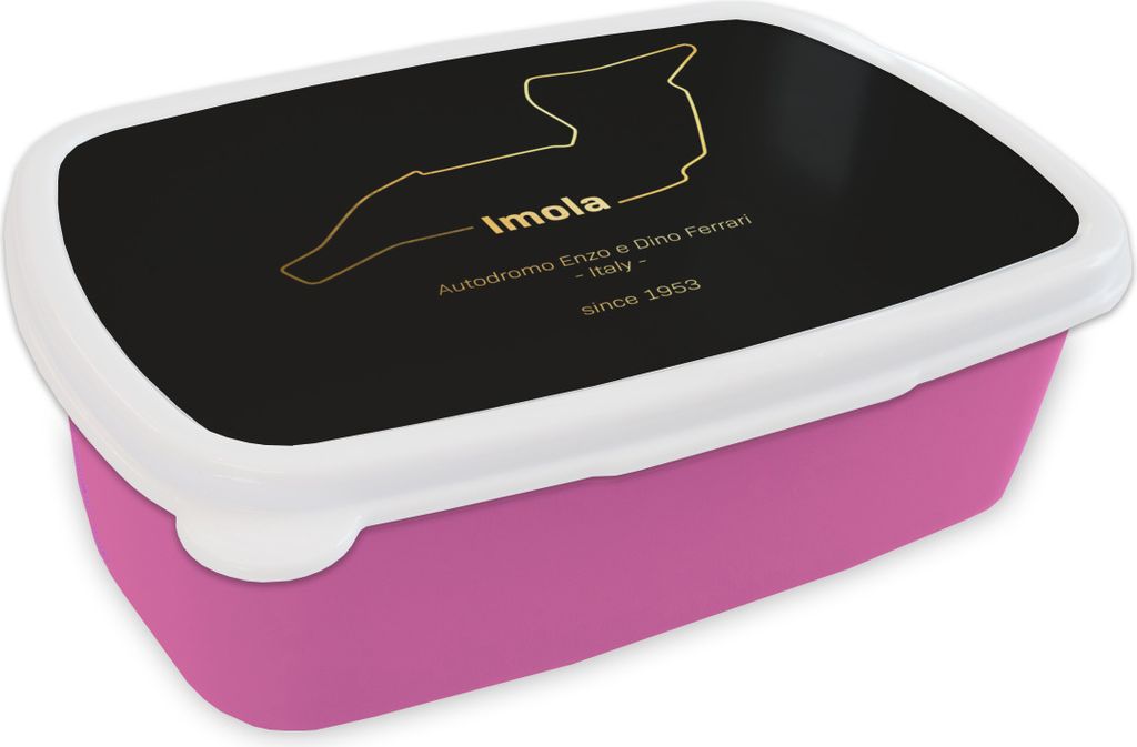 KitchenYeah Lunchbox Brotzeit Brotdose 17x11 cm Imola - Formel 1 - Rennstrecke Kinder Brotzeitdose - Lunchpaket - Brotkasten - Sandwich Box