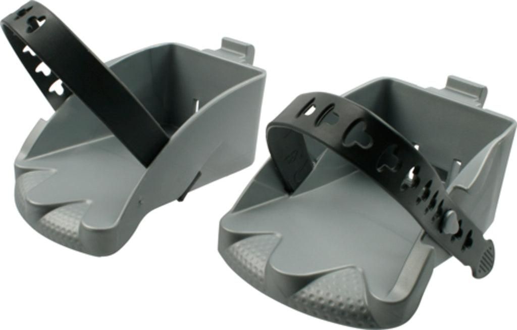 POLISPORT Footrests + Straps Silver Bilby Junior