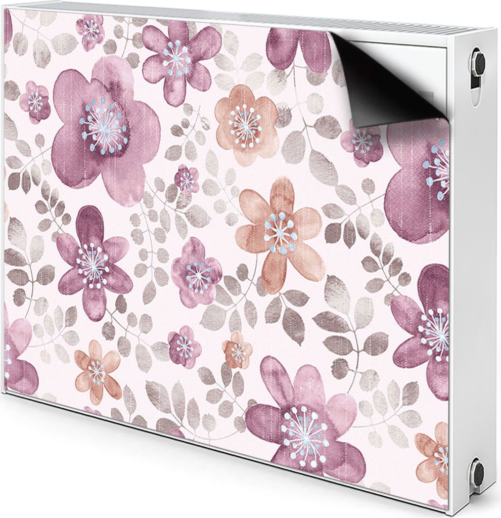 Magnet Heizung Verkleidung Abdeckung Heizung Heizkörperabdeckung 110x60 cm - Pinke Blumen