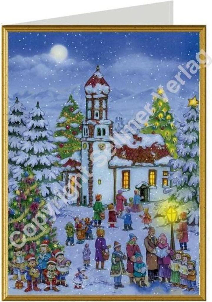 Weihnachtskarte im winterlichen Stil mit B6 Umschlag, saisonal