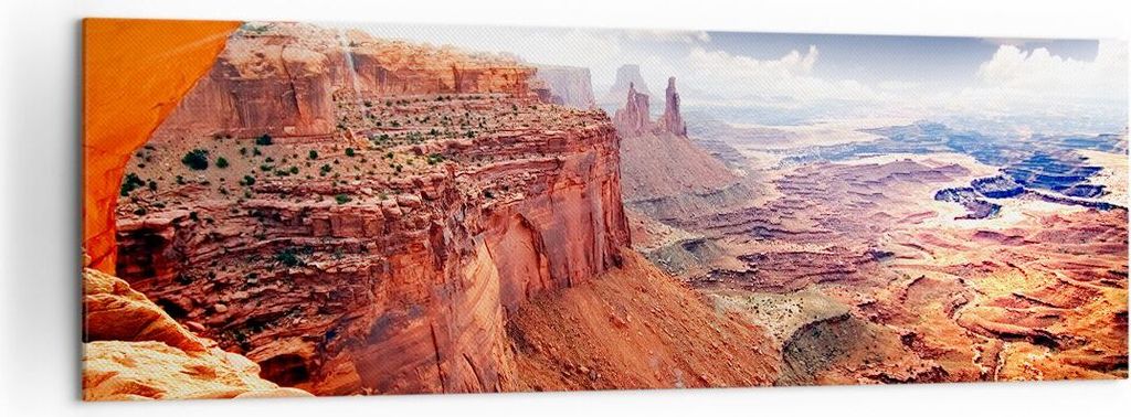 Bild auf Leinwand - Leinwandbild - Amerika arizona schlucht geologie - 160x50cm - Wand Bild - Wanddeko - Leinwanddruck - Bilder - Kunstdruck - Lein...