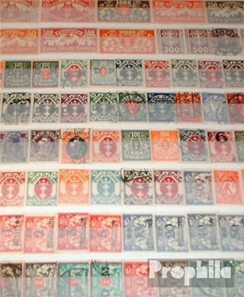 Briefmarken Danzig 100 verschiedene Marken