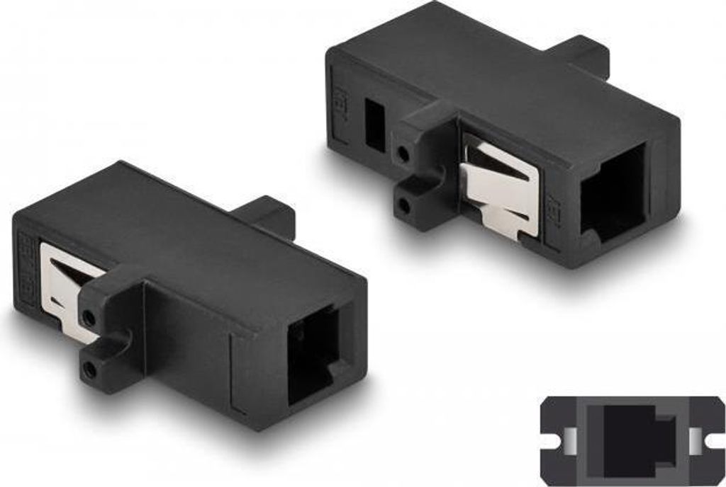 DELOCK LWL Kupplung MTRJ Buchse zu MTRJ Buchse schwarz